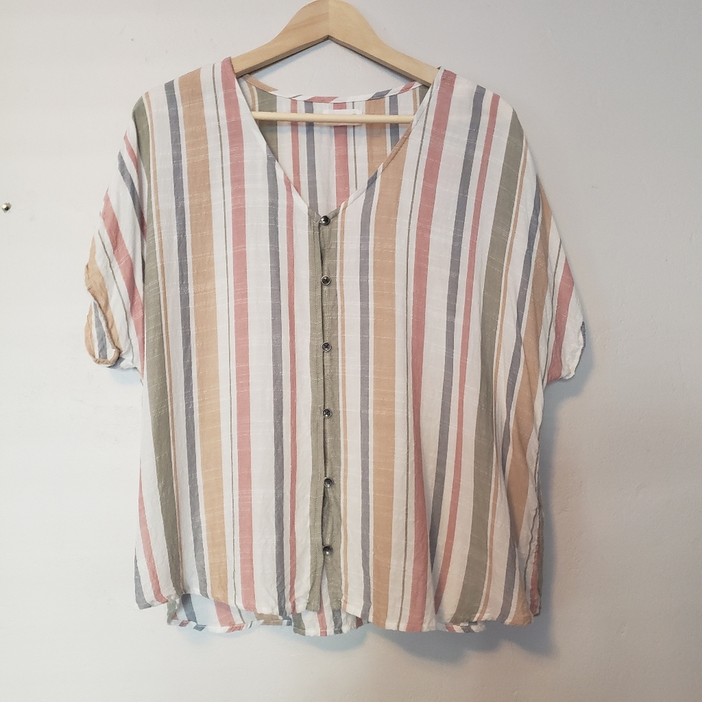 ⭐Maurices Size XXL Striped Button Down